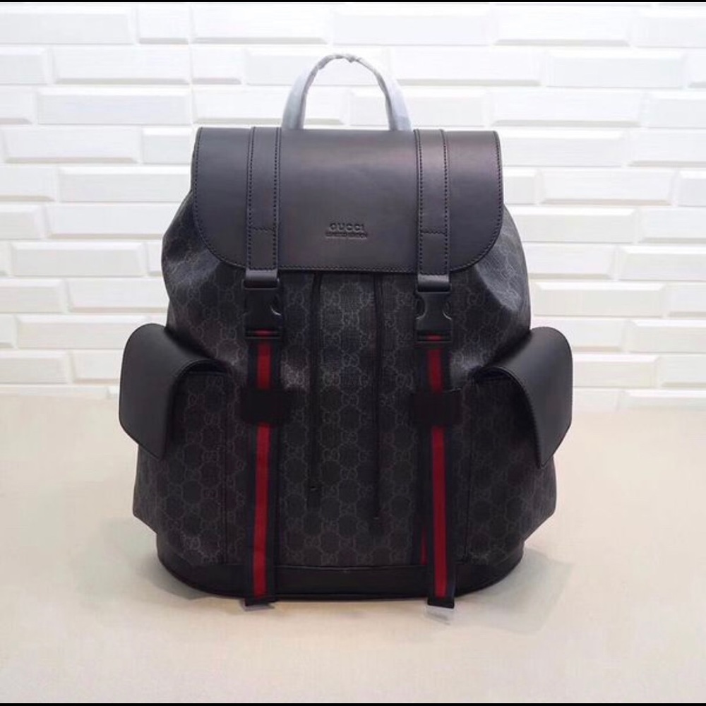 Gucci Backpack • Classic black/grey (AUTHENTIC)